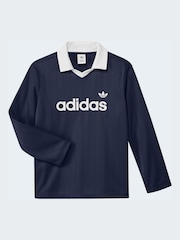 adidas Originals långärmad kritrandig pikétröja - Bild 6 av 6