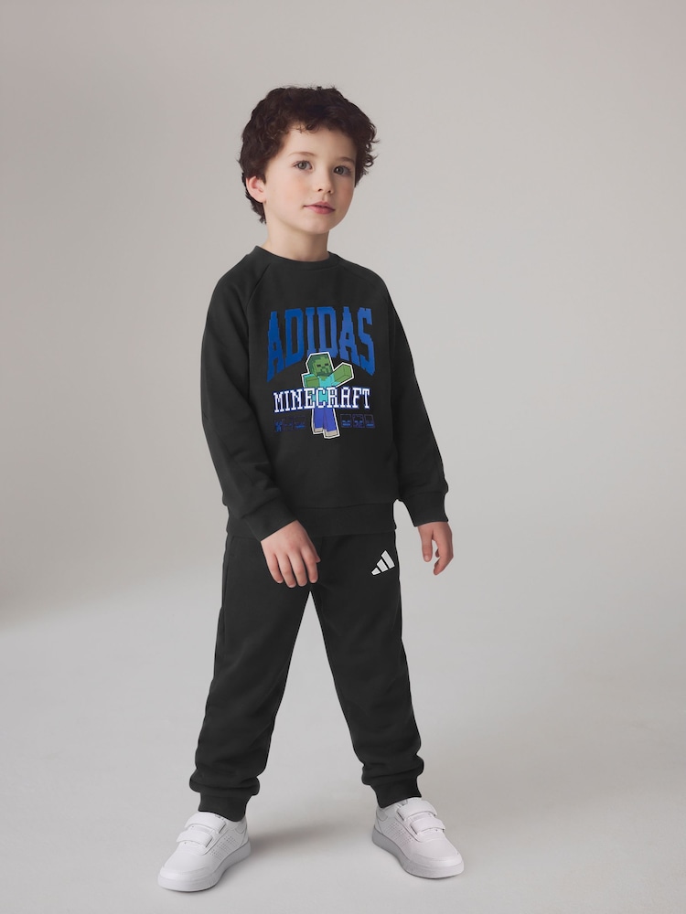 adidas Black LK MC Sweat Tops & Jogger set - Image 1 of 4 adidas Black LK MC Sweat Tops & Jogger set - Image 1 of 4