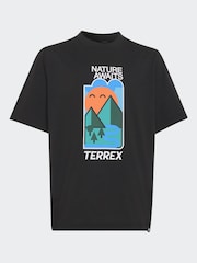adidas Terrex Black Xploric Graphic Tech T-Shirt - Image 1 of 5