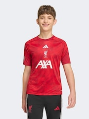 adidas Red Kids Liverpool Fc 26/27 Pre Match Shirt - Image 1 of 3