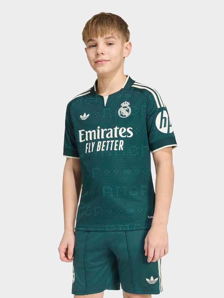 adidas Green Real Madrid Away Jersey T-Shirts - Image 1 of 3