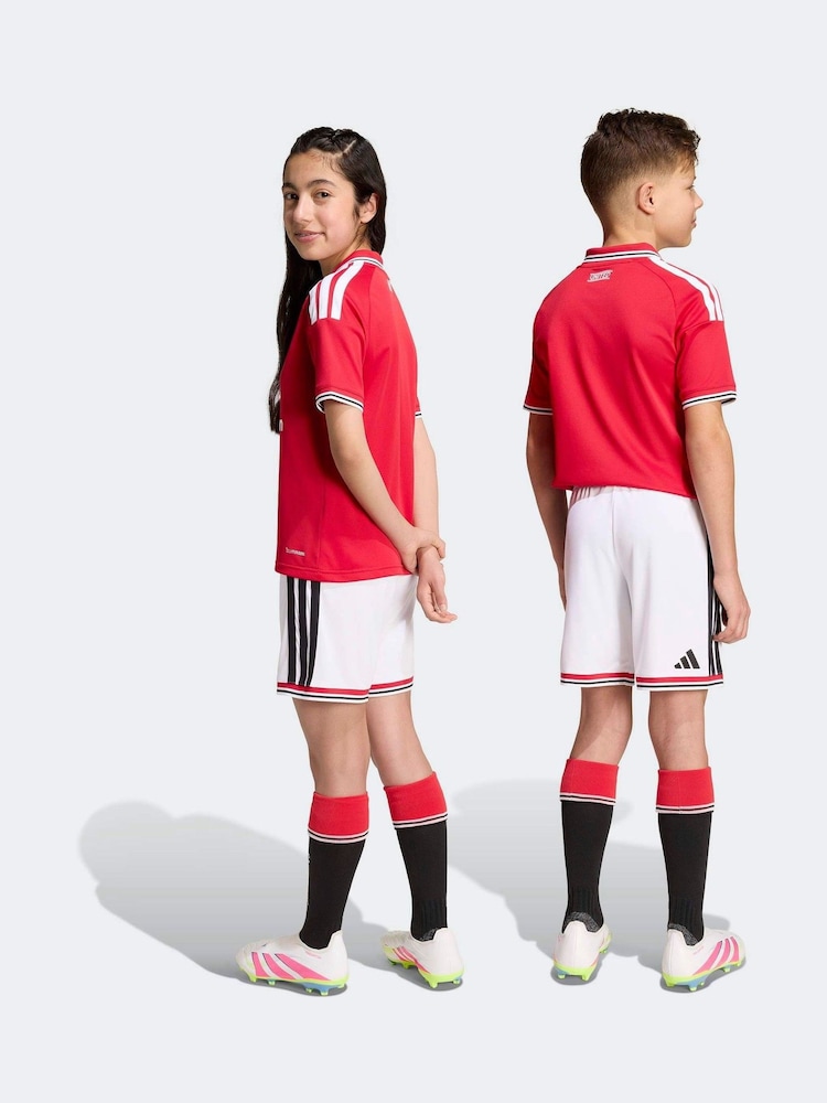 adidas White Manchester United FC Home Shorts - Image 1 of 6 adidas White Manchester United FC Home Shorts - Image 1 of 6