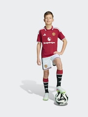 adidas White Manchester United FC Home Shorts - Image 2 of 6