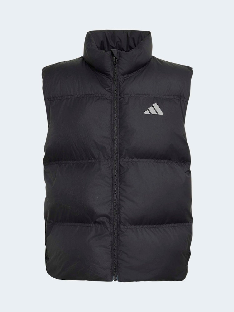 adidas Black Synthetic Down Gilet - Image 1 of 5 adidas Black Synthetic Down Gilet - Image 1 of 5