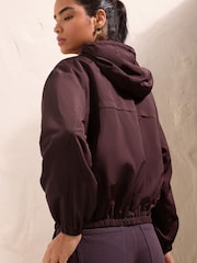 Friends Like These Aubergine Purple Lightweight Hooded Funnel Jacket - Image 5 of 5
