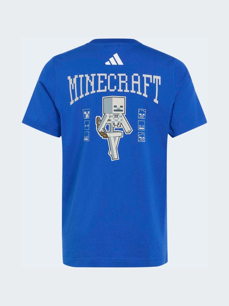 Синий - Футболка adidas Minecraft - Изображение 2 5