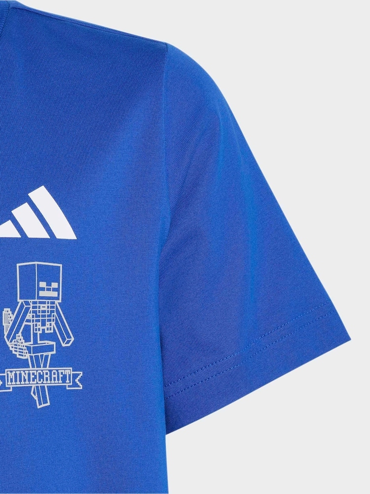 Синий - Футболка adidas Minecraft - Изображение 5 5
