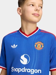 adidas Blue Kids Manchester United 26/27 Away T-Shirt - Image 4 of 6