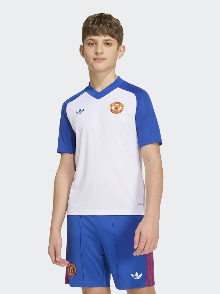 adidas White Manchester United 26/27 Pre Match Kids Jersey - Image 1 of 6