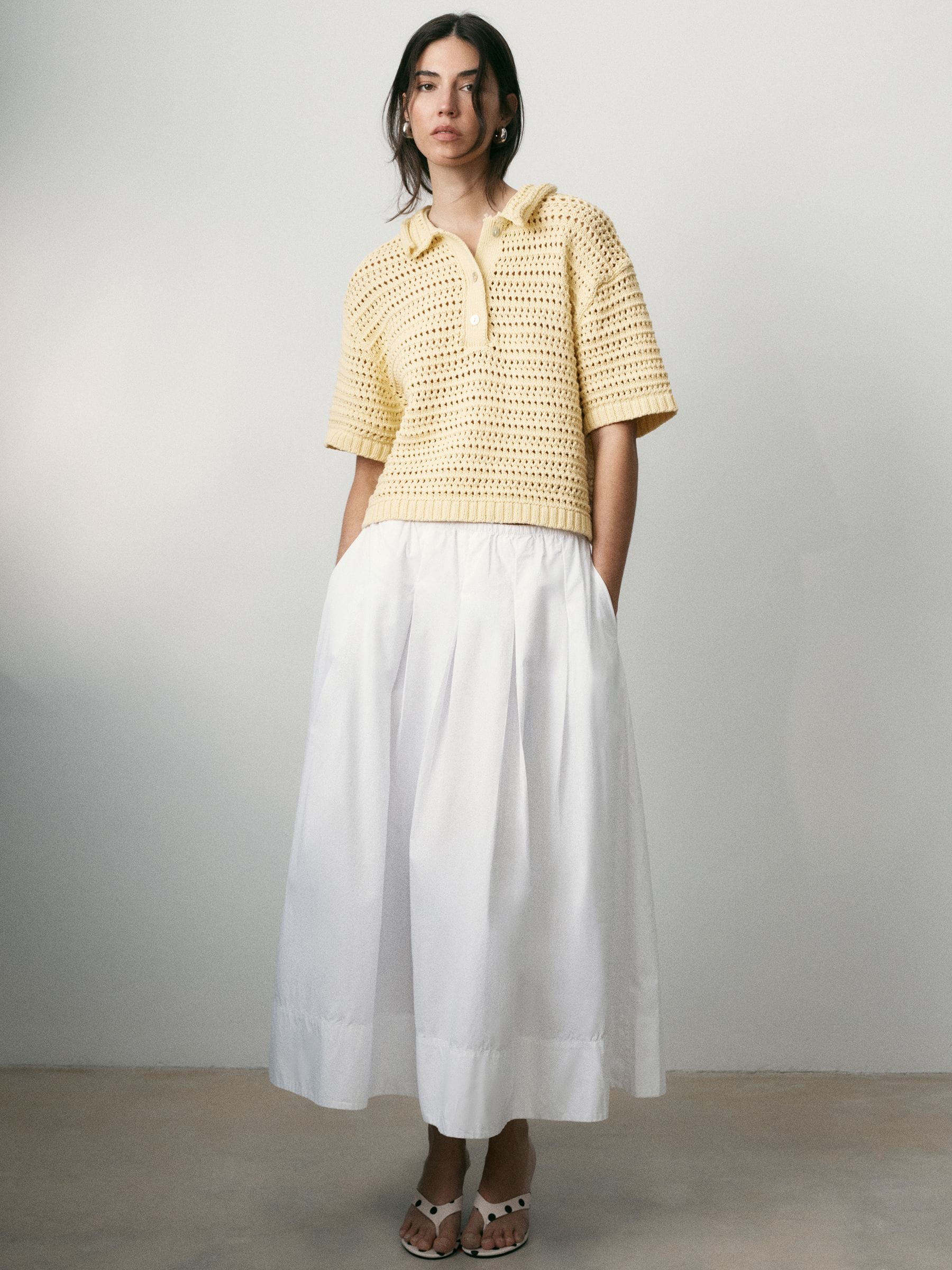 Buy BHOEM Midi Pleated Poplin White Skirt from Next USA