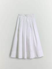 BHOEM Midi Pleated Poplin White Skirt - Image 6 of 6