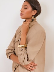 Friends Like These Neutral Lightweight Funnel Neck Jacket - Image 3 of 5
