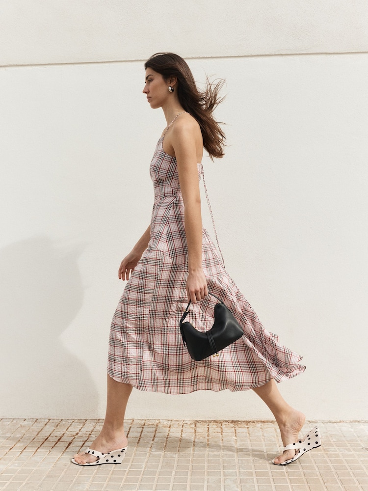 BHOEM Stripes Poplin Strappy Midi Dress - Image 1 of 5 BHOEM Stripes Poplin Strappy Midi Dress - Image 1 of 5