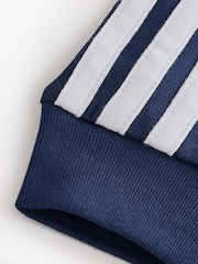 adidas Originals Blue 3-Stripe Long Sleeve T-Shirt - Image 7 of 7