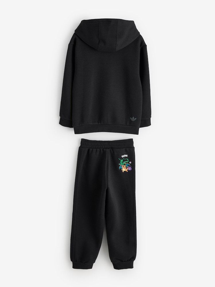 adidas Originals Black Pokemon Graphic Kids Tracksuit - Image 2 of 6 adidas Originals Black Pokemon Graphic Kids Tracksuit - Image 2 of 6