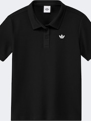 adidas Originals Black Waffle Polo T-Shirt - Image 7 of 7