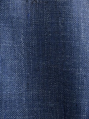 أزرق داكن أزرق - Signature 100% Linen Textured Double Breasted Blazer - صورة 10 من 10