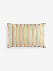 Nina Campbell Ochre Ikat Stripe Embroidered Cushion - Image 6 of 6