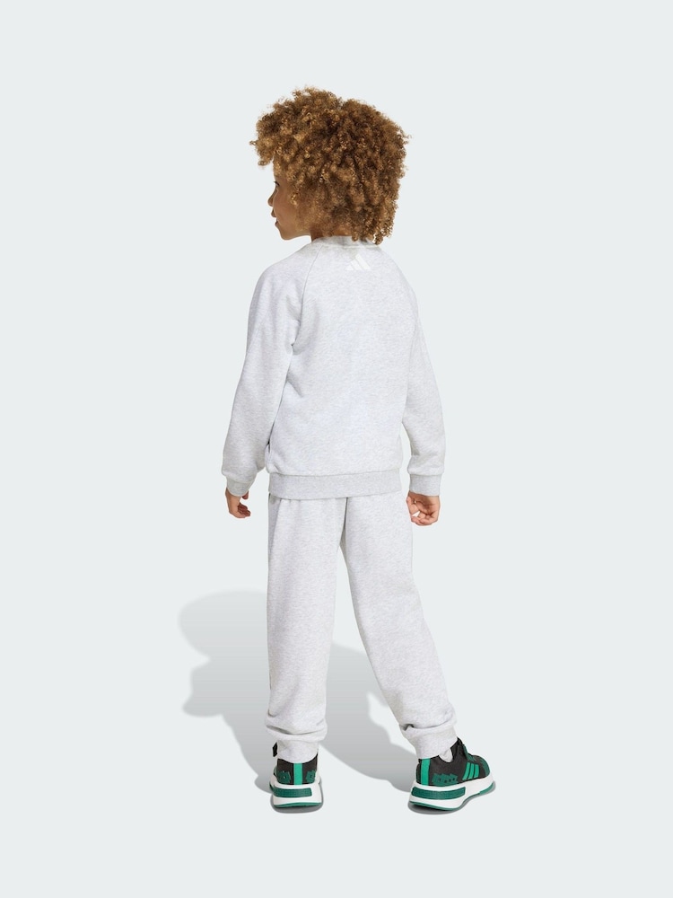 adidas Grey LK MC Sweat Tops & Jogger set - Image 2 of 7 adidas Grey LK MC Sweat Tops & Jogger set - Image 2 of 7