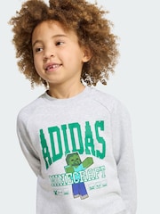 adidas Grey LK MC Sweat Tops & Jogger set - Image 4 of 7