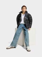 adidas Originals Black Colour Block Puffer Jacket - Image 3 of 6