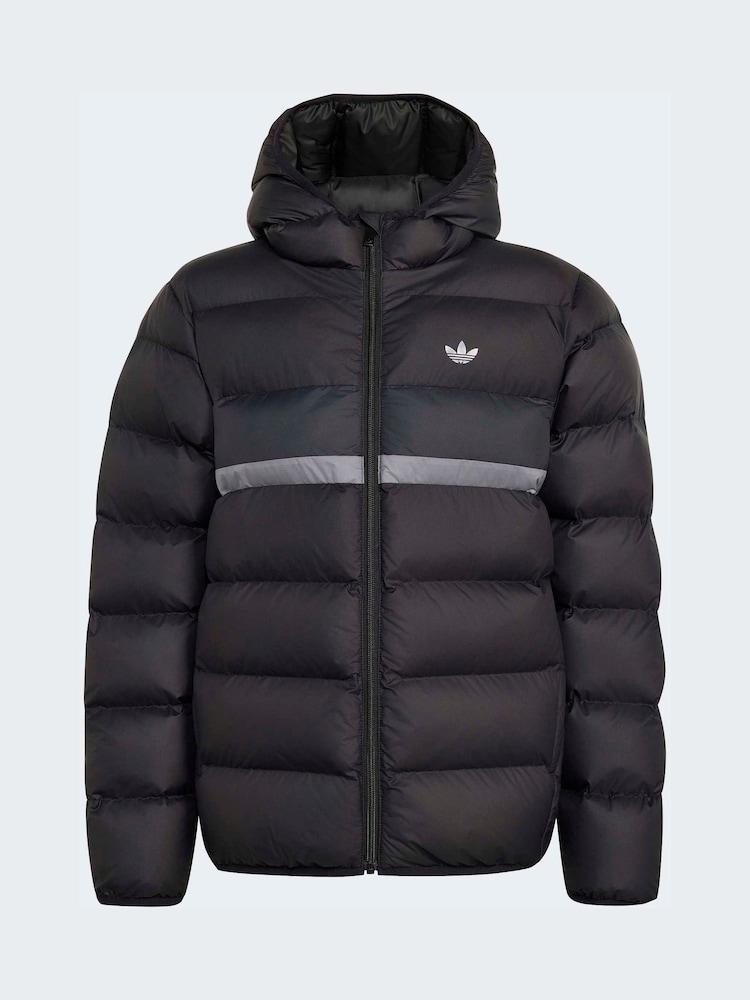 adidas Originals Black Colour Block Puffer Jacket - Image 6 of 6 adidas Originals Black Colour Block Puffer Jacket - Image 6 of 6