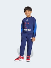 adidas Blue Spiderman Sweatshirt and Joggers Set - Image 1 of 8