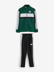 adidas Green Essentials Tiberio 3-Stripes Tricot Tracksuit - Image 1 of 10