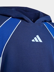 adidas Blue Colour Block Hoodie - Image 3 of 5