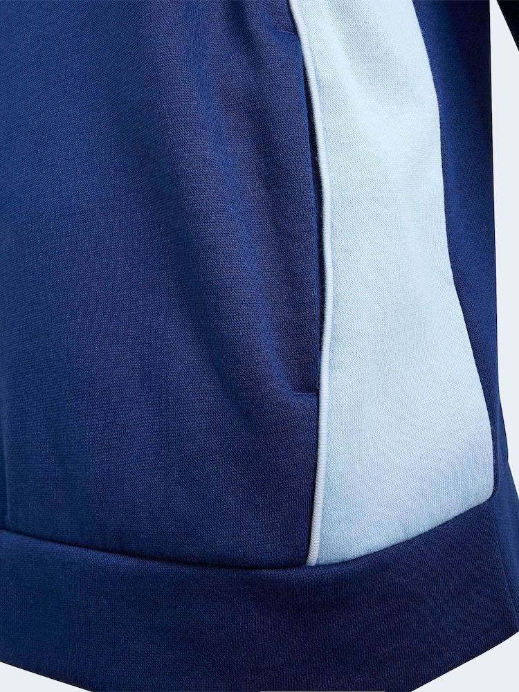 adidas Blue Colour Block Hoodie - Image 5 of 5