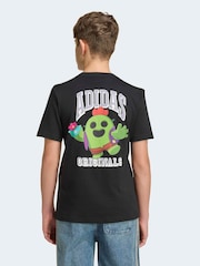 adidas Originals Black Brawl Stars 3 Stripe T-Shirt - Image 2 of 6