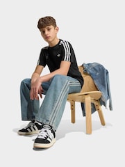 adidas Originals Black Brawl Stars 3 Stripe T-Shirt - Image 3 of 6