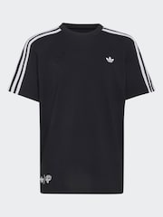 adidas Originals Black Brawl Stars 3 Stripe T-Shirt - Image 6 of 6
