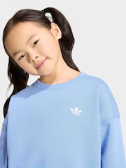 adidas Originals Blue Crew Neck Joggers Set - Image 3 of 4