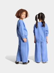 modra - Komplet hlač za prosti čas s širokimi hlačnicami in puloverja adidas Originals - Slika 6 iz 10