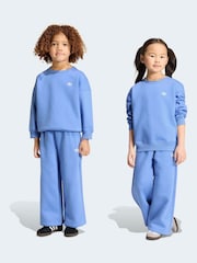 modra - Komplet hlač za prosti čas s širokimi hlačnicami in puloverja adidas Originals - Slika 7 iz 10