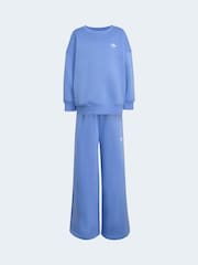 modra - Komplet hlač za prosti čas s širokimi hlačnicami in puloverja adidas Originals - Slika 8 iz 10