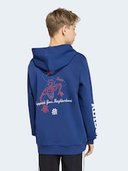 adidas Blue Marvel Spider-Man Hoodie - Image 2 of 6