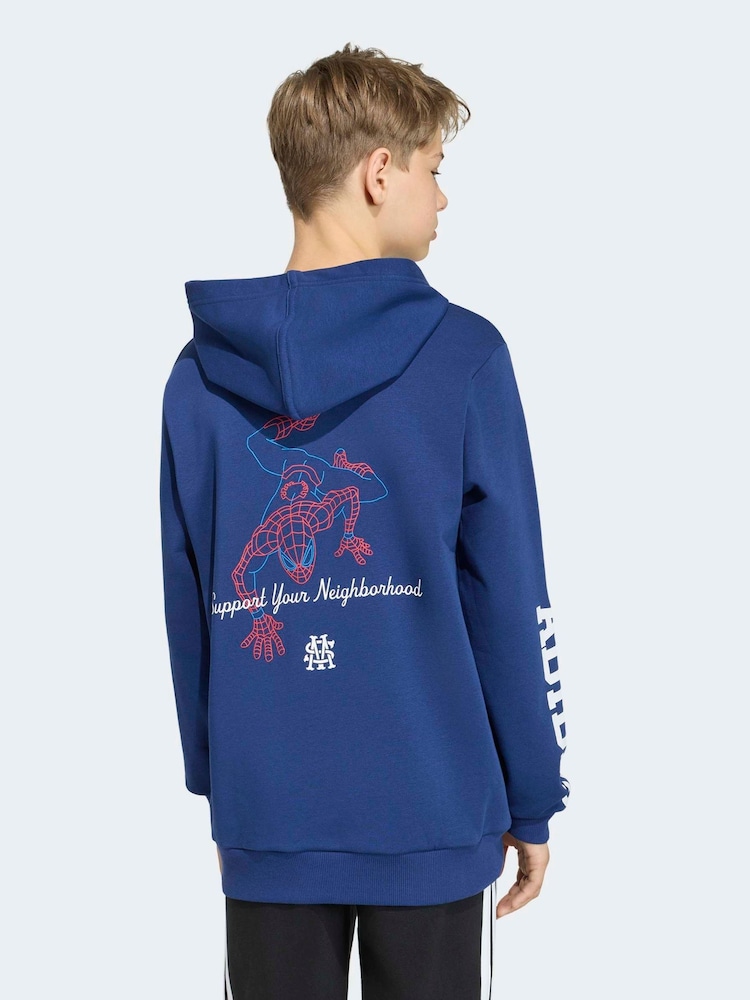 adidas Blue Marvel Spider-Man Hoodie - Image 2 of 6