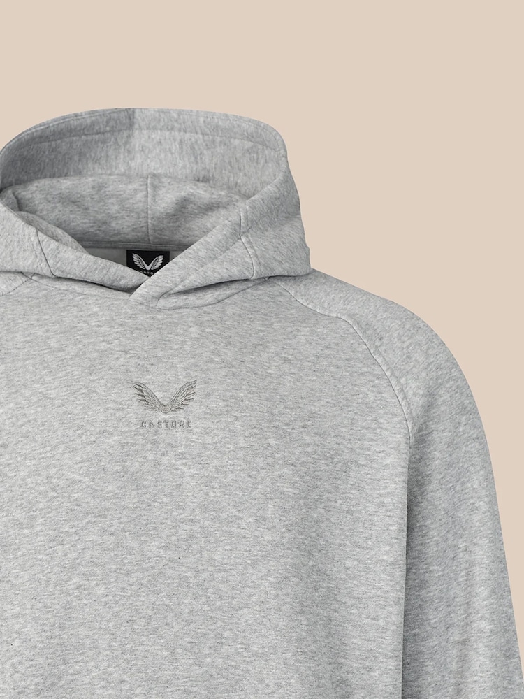 Castore Grey Cotton Fleece Hoodie - Image 4 of 4