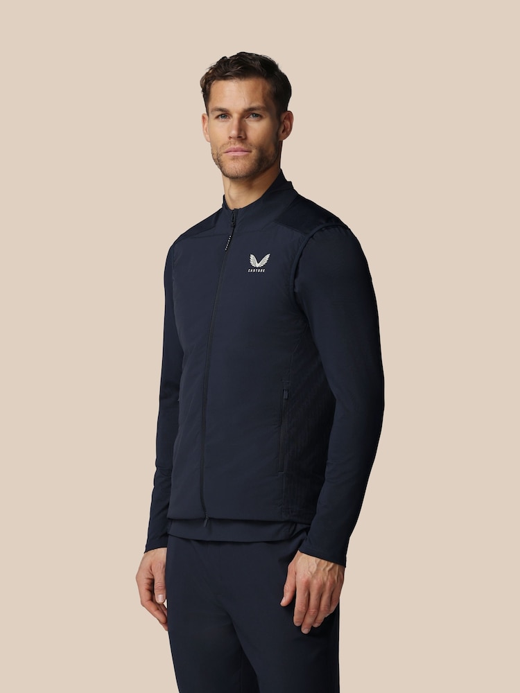 Castore Blue Hybrid Gilet - Image 1 of 8 Castore Blue Hybrid Gilet - Image 1 of 8