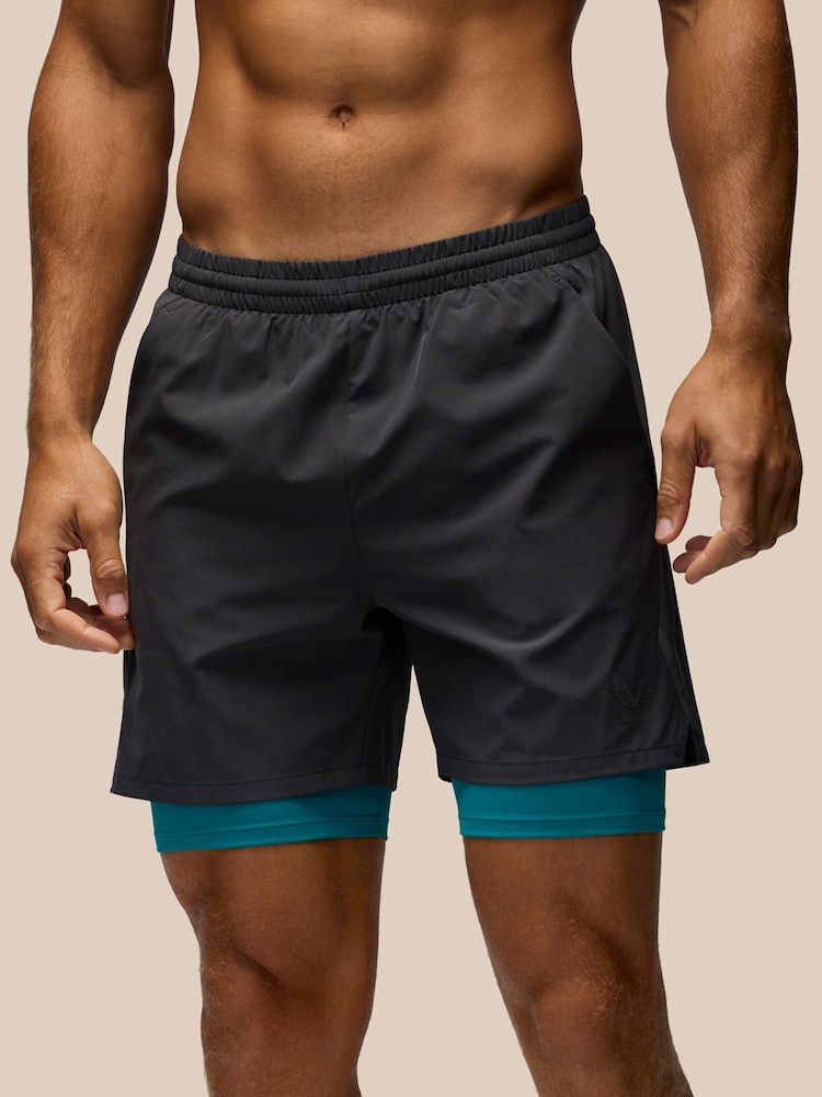 Castore Grey 2-In-1 Woven Apex Short - Image 1 of 5