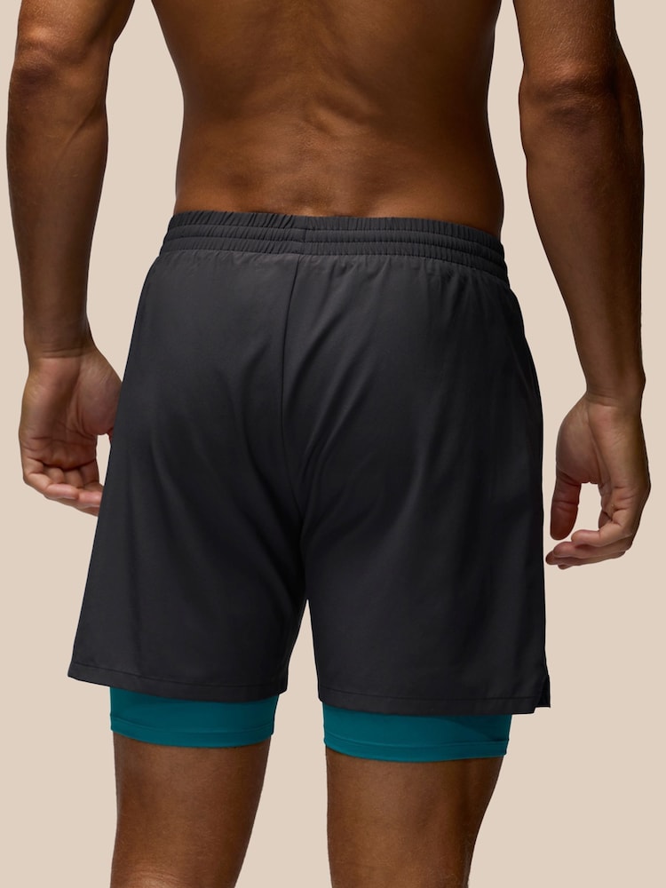 Castore Grey 2-In-1 Woven Apex Short - Image 2 of 5