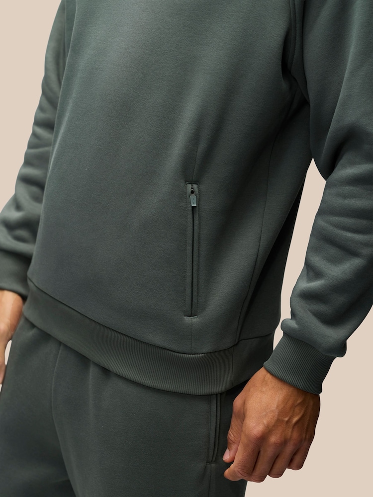 Castore Green Cotton Fleece Hoodie - Image 6 of 6 Castore Green Cotton Fleece Hoodie - Image 6 of 6