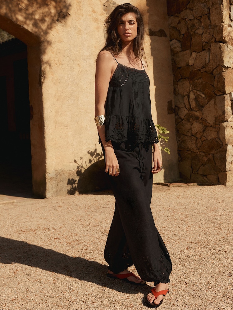 BRODERIE BALLOON PULL ON TROUSERS - Bild 1 von 5