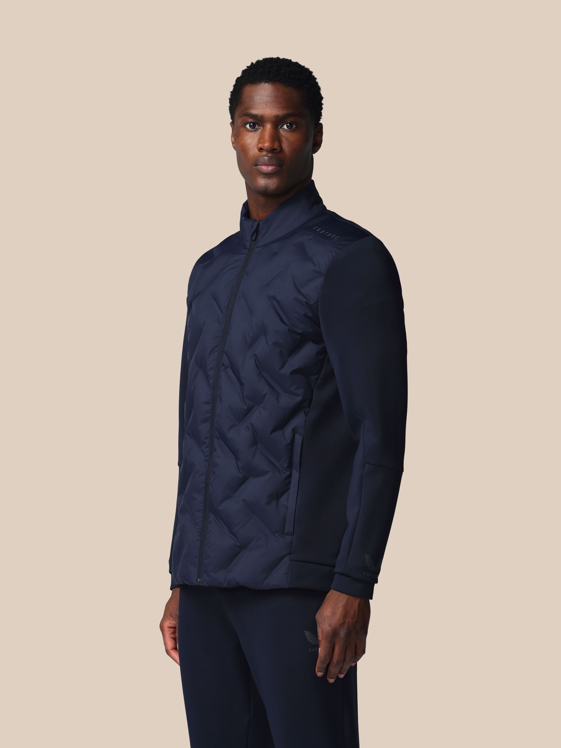 Castore Mens Flex Hybrid Water Resistant Warm Zipped Coat Jacket - Image 2