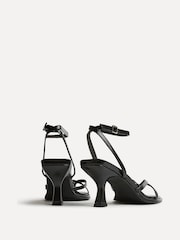 Linzi Black Glazed Toe Post Heeled Sandals - Image 4 of 5
