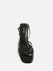 Linzi Black Glazed Toe Post Heeled Sandals - Image 5 of 5