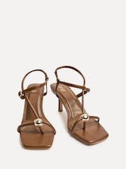 Linzi Brown Immersed Toe Post Heeled Sandals - Image 4 of 5