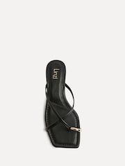 Linzi Black Polished Toe Ring Mule Heels - Image 4 of 5